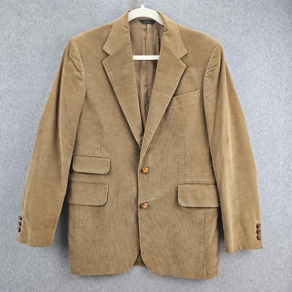 LEVIS PANATELA Sport Coat Mens 38R Tan Corduroy Vintage Blazer Western Retro